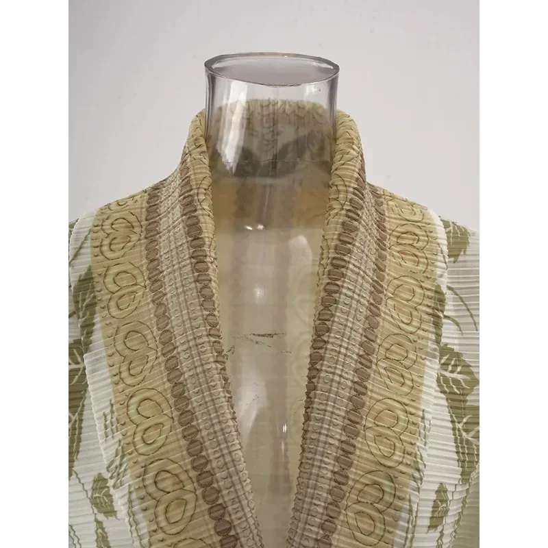 Новая Осенняя плиссированная Длинная ветровка с принтом мусульманской Абайи