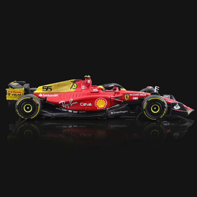 В наличии Bburgao F1 1:43 Ferrari F1-75(2022) 7-я Юбилейная серия миниатюрная литая модель из
