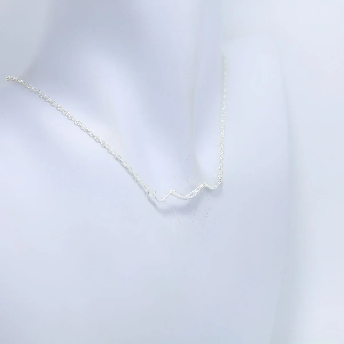 Волнистое ожерелье серебряные украшения для океана пляжный чокер женщин подарки