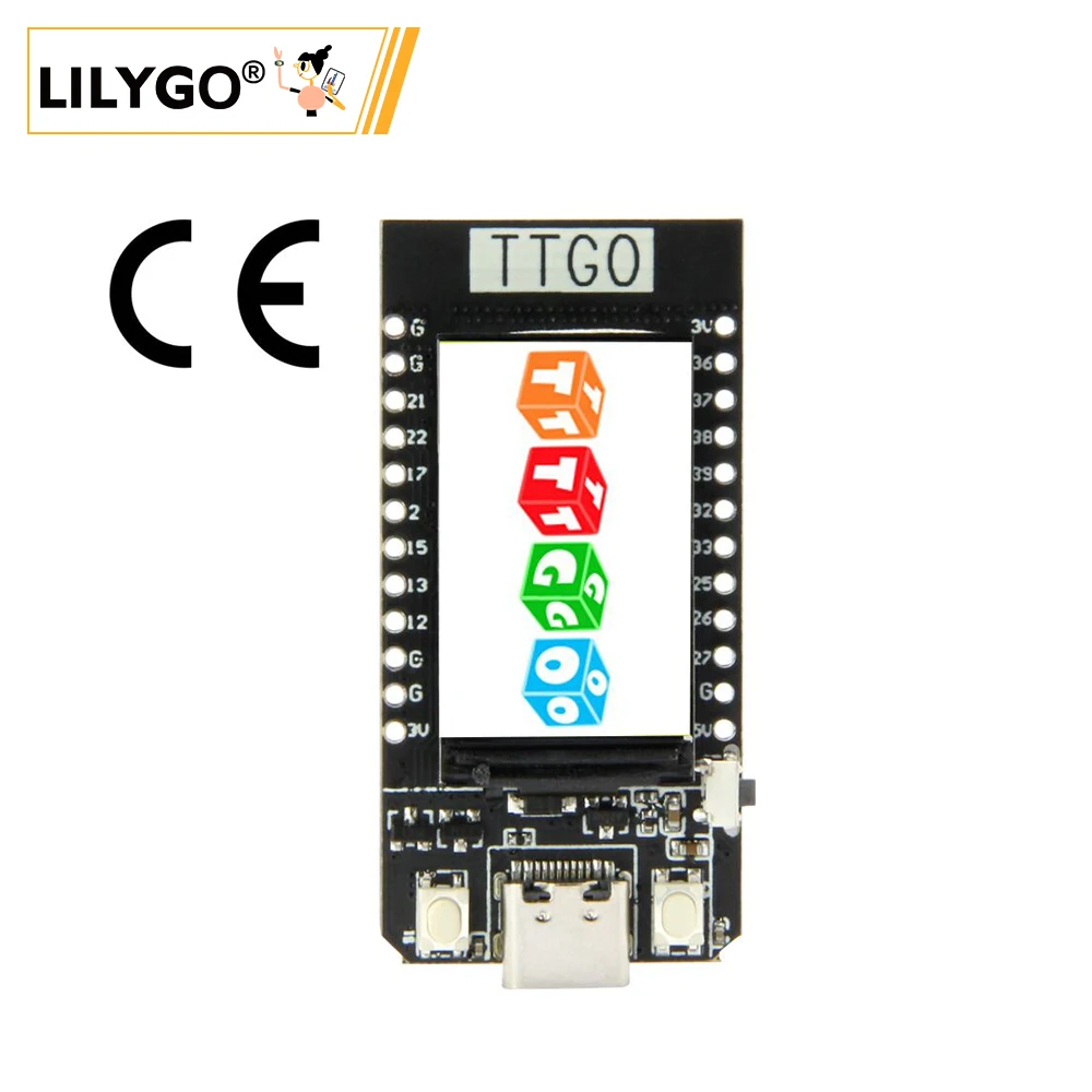 

LILYGO® TTGO T-Display 1.14 Inch LCD Control Board ESP32 Wireless Module WiFi Bluetooth Low Power Consumption Development Board