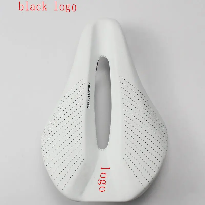 

LOGO-With Logo Letters Mountain MTB Road Bike Saddle Hollow Saddle Widened Seat Cushion Bike Accessories