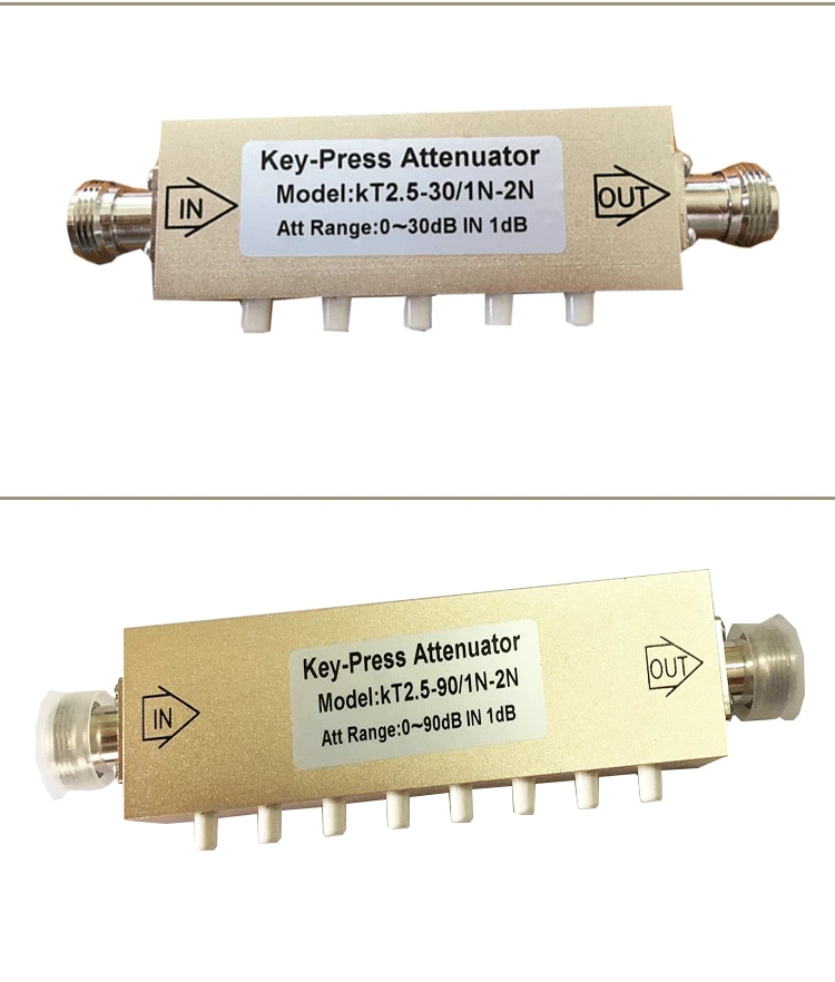 

N-образный/SMA кнопочный Регулируемый аттенюатор 0-90DBN, двойная шина, RF аттенюатор сигнала, аттенюатор питания