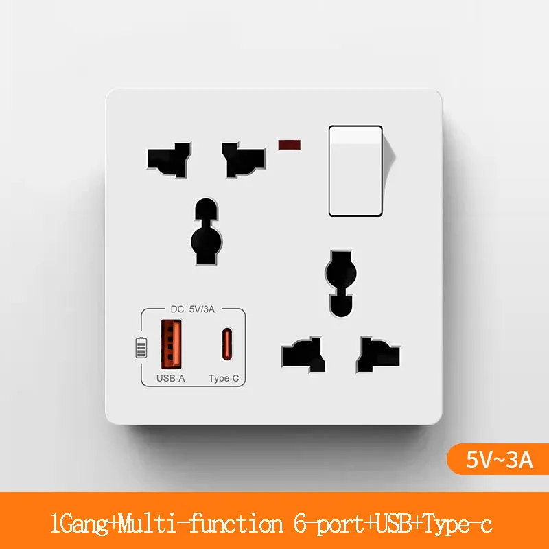 

CXFG Многофункциональная настенная розетка с USB Type-c