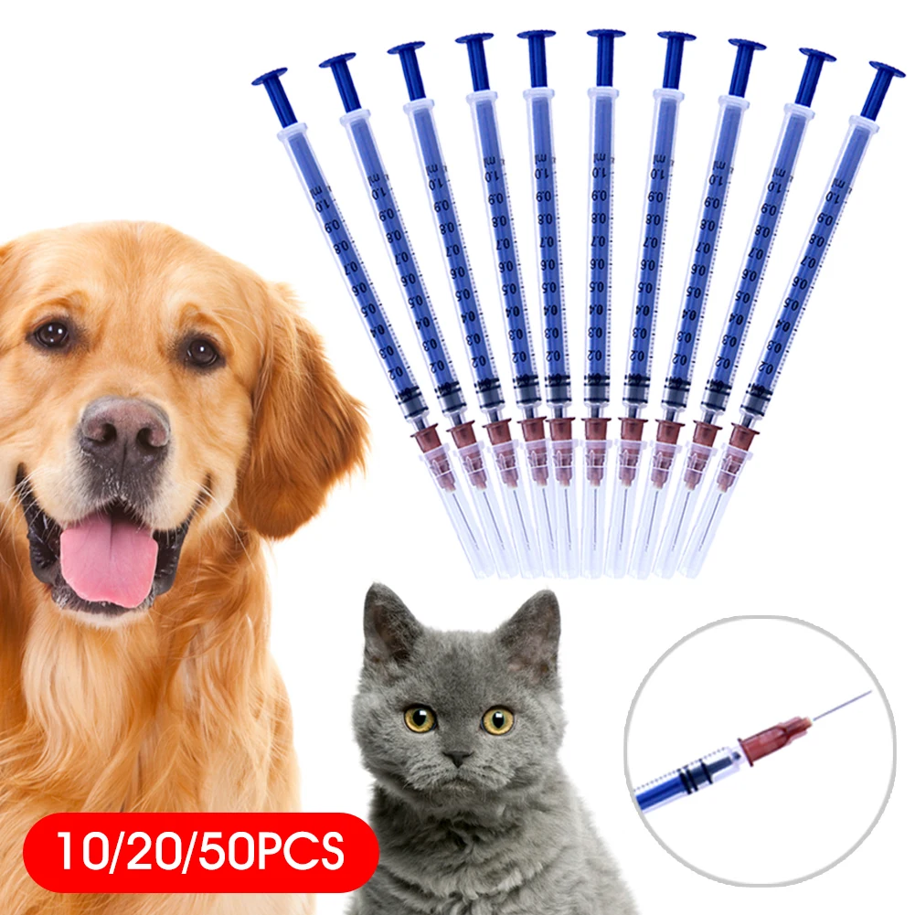 

10/20/50Pcs Disposable Plastic Veterinary Syringe Set With Needles For Pet Farm Animal Cat Dog Cattle Horses Multi-functional