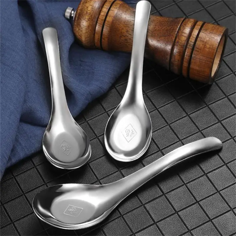 Бытовая китайская немагнитная ложка из нержавеющей стали для еды столовая