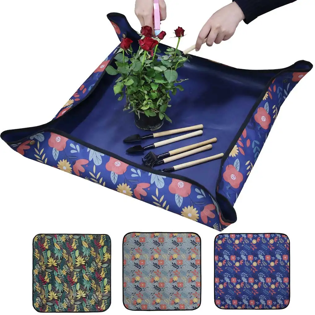 

Home Portable Folding Waterproof Transplanting Mat Indoor Bonsai Succulent Oxford Cloth Repotting Pad Planting Mats