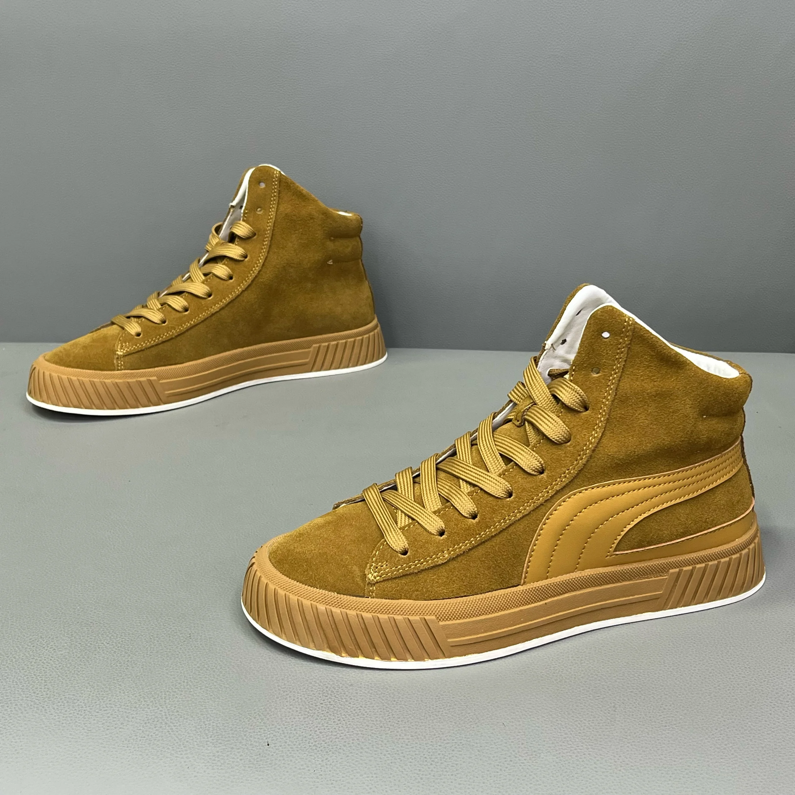 Высокие туфли мужские осенние новые корейские универсальные модные удобная