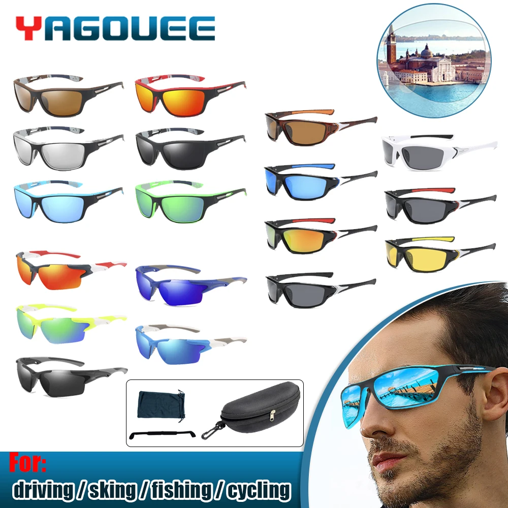 

Mens Sun Glasses UV Protection Sport Polarized for Men Hiking Outdoor Sports Windproof Sand Bicycles Sunglass Sport Sunglass