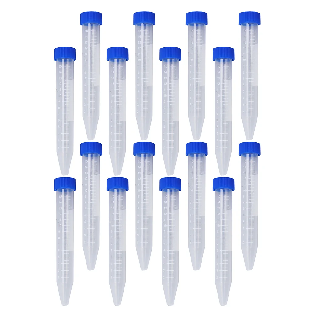 

30pcs Test Centrifuge Tube Conical Tube 15ml Experiment Graduated Test Container