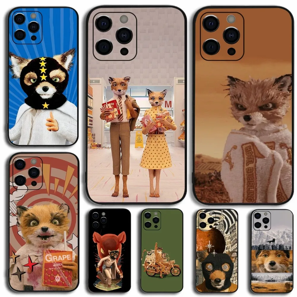 Чехол F-Fantasy Mr F-Fox для Apple iPhone 15 14 13 12 11 Pro X XS Max XR Plus мягкий черный мини-Чехол