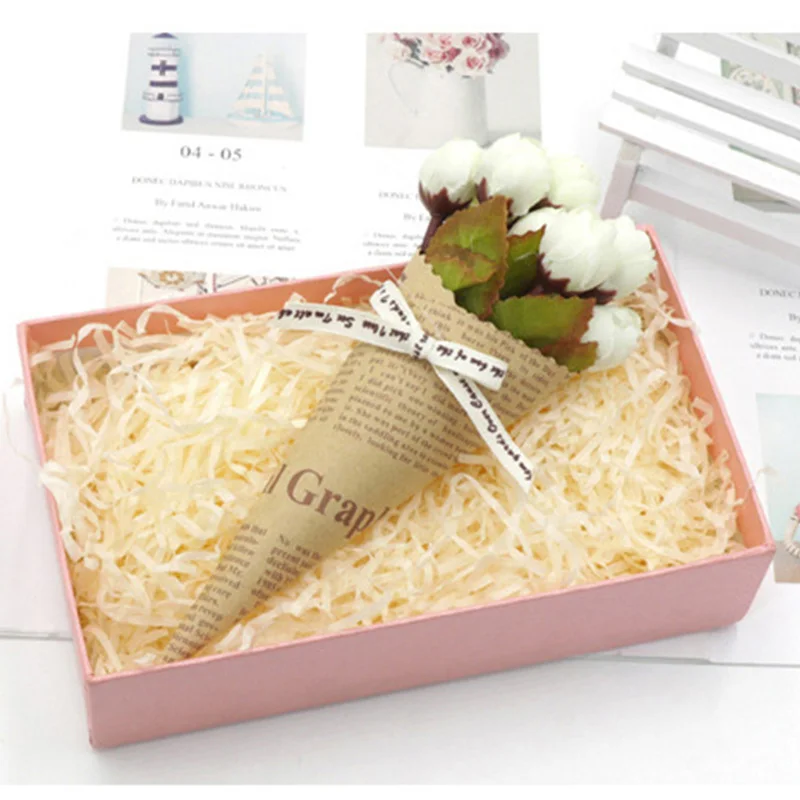 

50g/100g Shredded Paper Raffia Gift Box Decor Filler Wedding Candy Box Filling Birthday Party Valentine's Day Gift Decor Filled