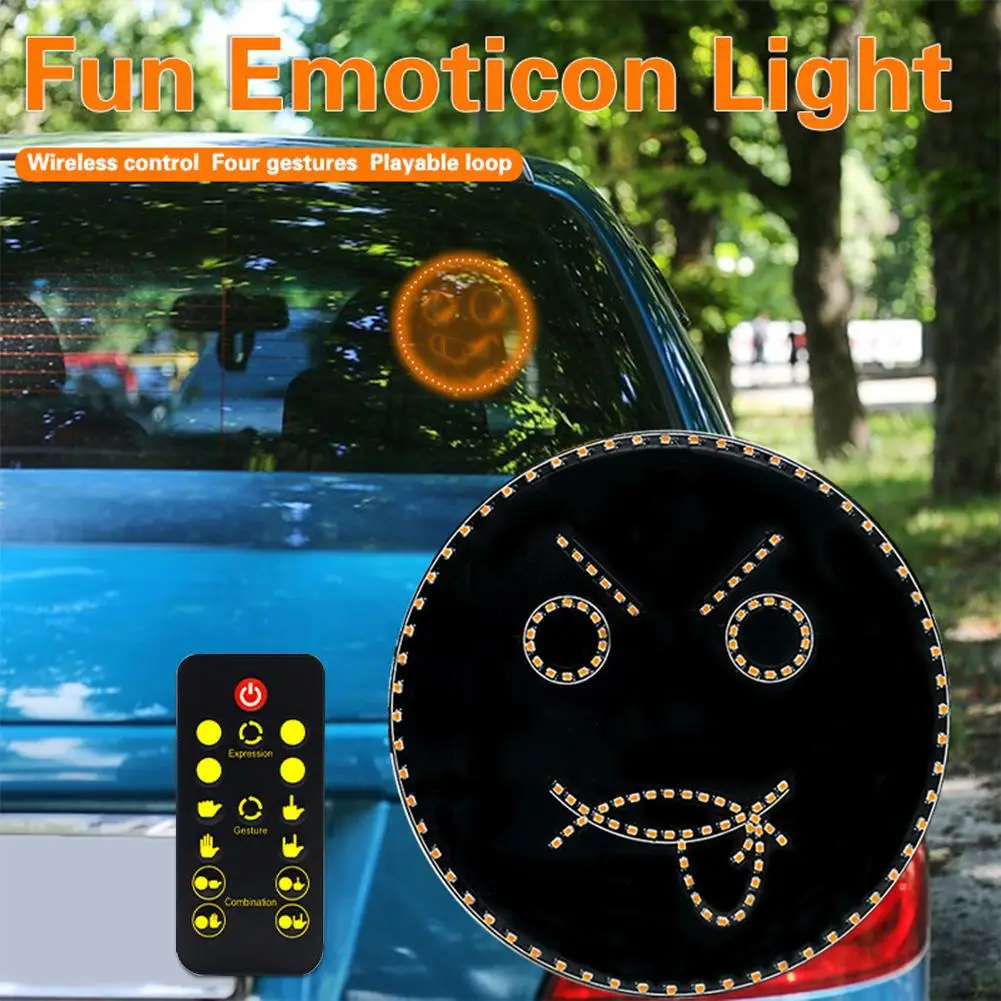 Expression Fun Жест Светодиодный дисплей заднего лобового стекла автомобиля Смайлик