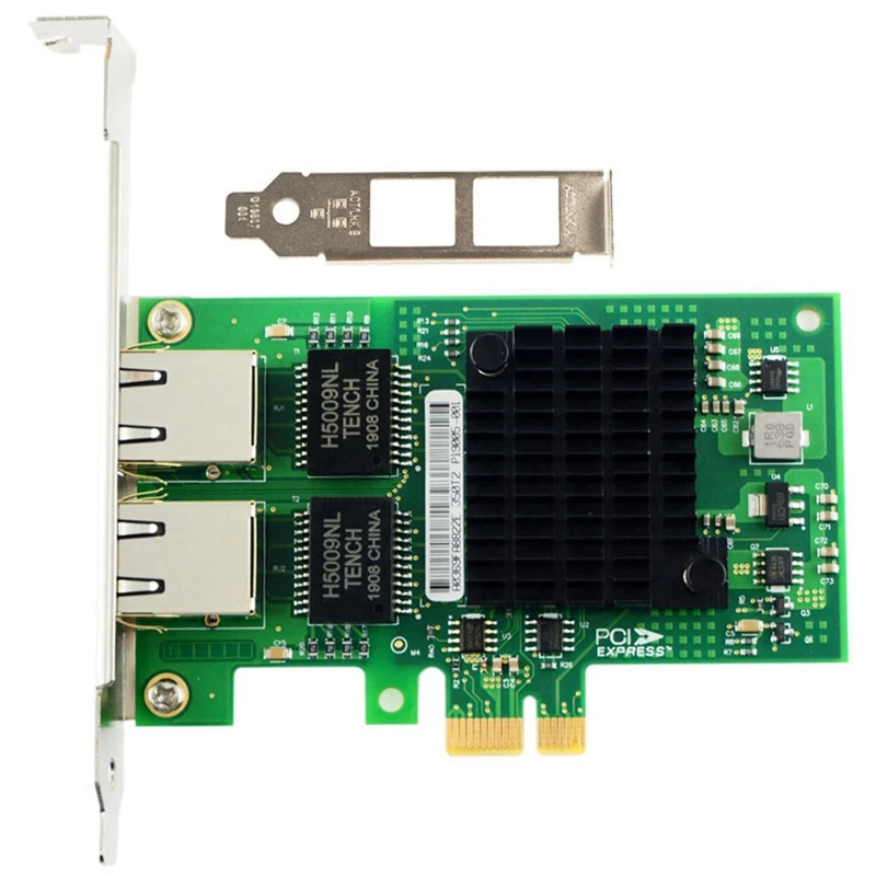 

PCI-E X1 RJ45 Desktop Dual Port Gigabit Ethernet I350-T2M Ethernet Controller Chip I350AM2 10/100 /1000Mbps Rate