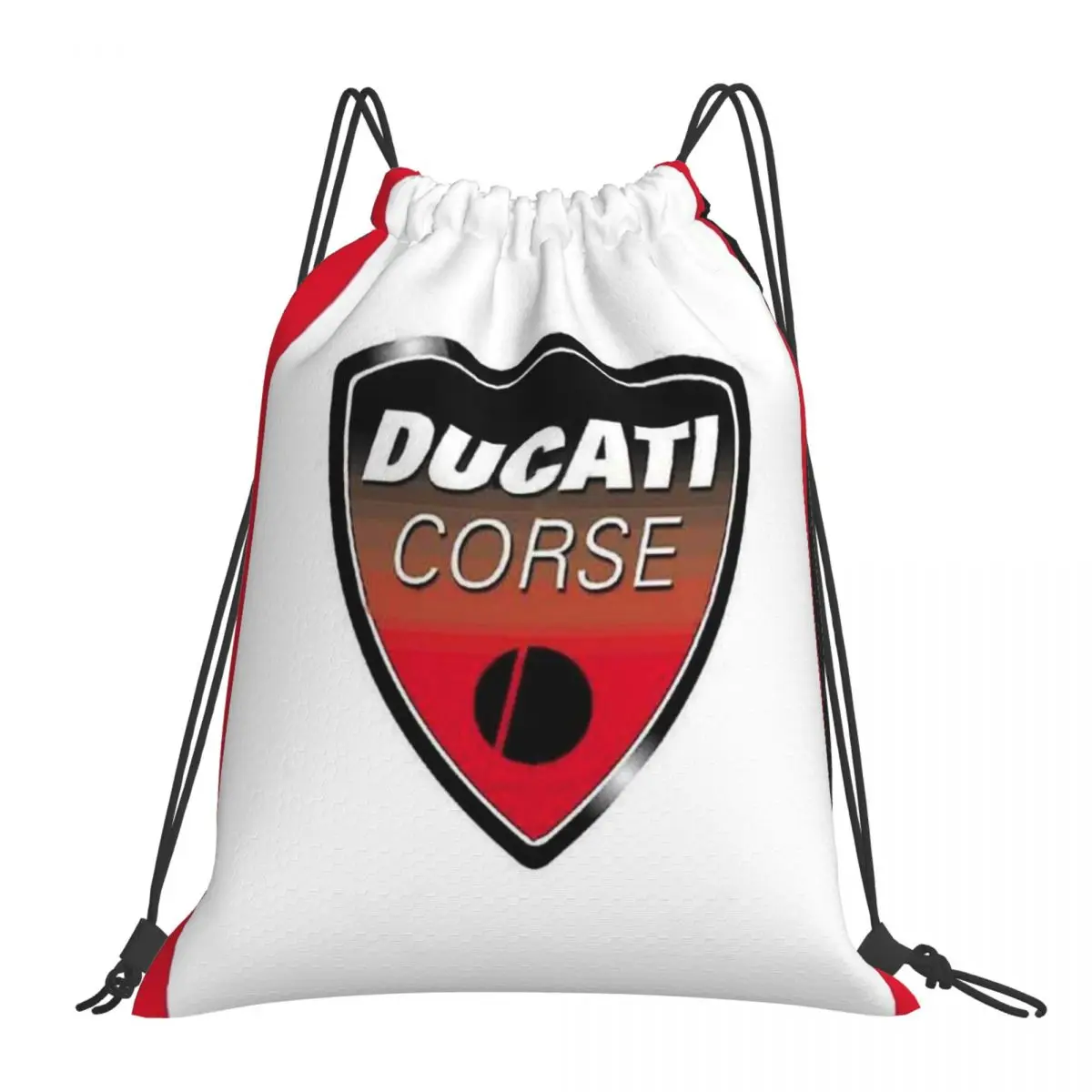 

Super Bike Ducati Corse Backpack Fashion Portable Drawstring Bags Drawstring Bundle Pocket Sports Bag BookBags For Travel School