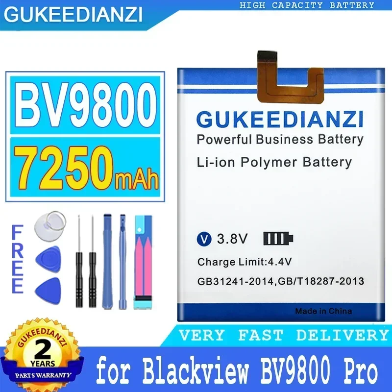 Аккумулятор DK017 емкостью 5200 мАч/6800 мАч для Blackview A80 BV5500 BV8000 Plus/Pro BV5900 Bv9100 BV9800 BV9900 Pro MAX
