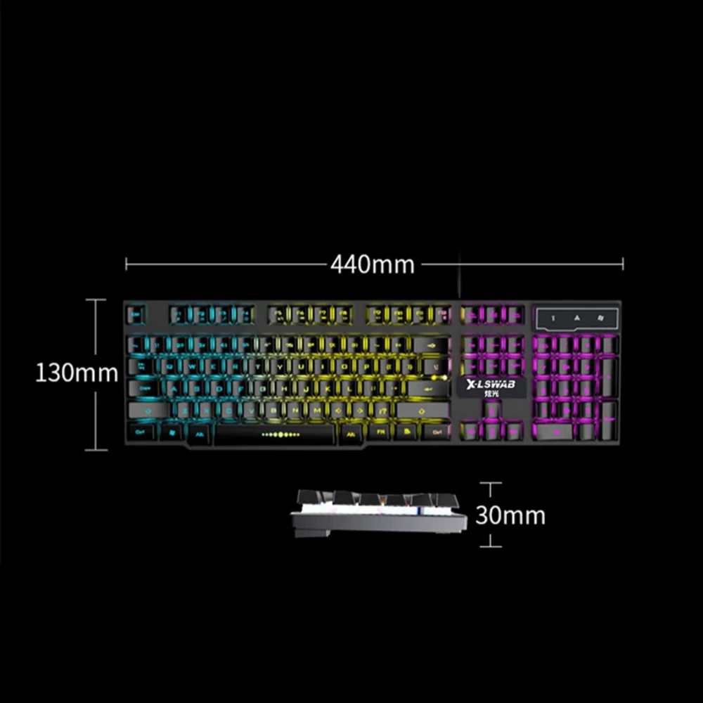 usb wired keyboard mouse headset set mechanical feel keyboard with backlight gaming mouse kit for gamers desktop laptop offices free global shipping