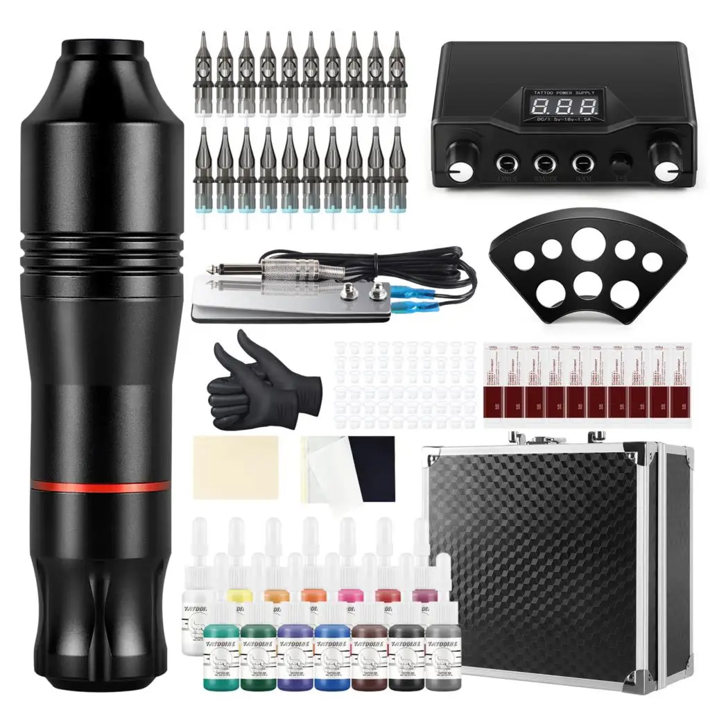 

Professional Tattoo Set Tattoo Rotary Pen Machines With Tattoo box Mast Set Permanent Makeup Cartridge Needle Tattoo Body Arts
