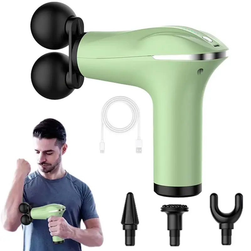 

Массажер для мышц, ручной двухсторонний распрямитель для мышц, ударное массажное устройство для глубоких тканей, 6-Скоростной ручной массажер для спины