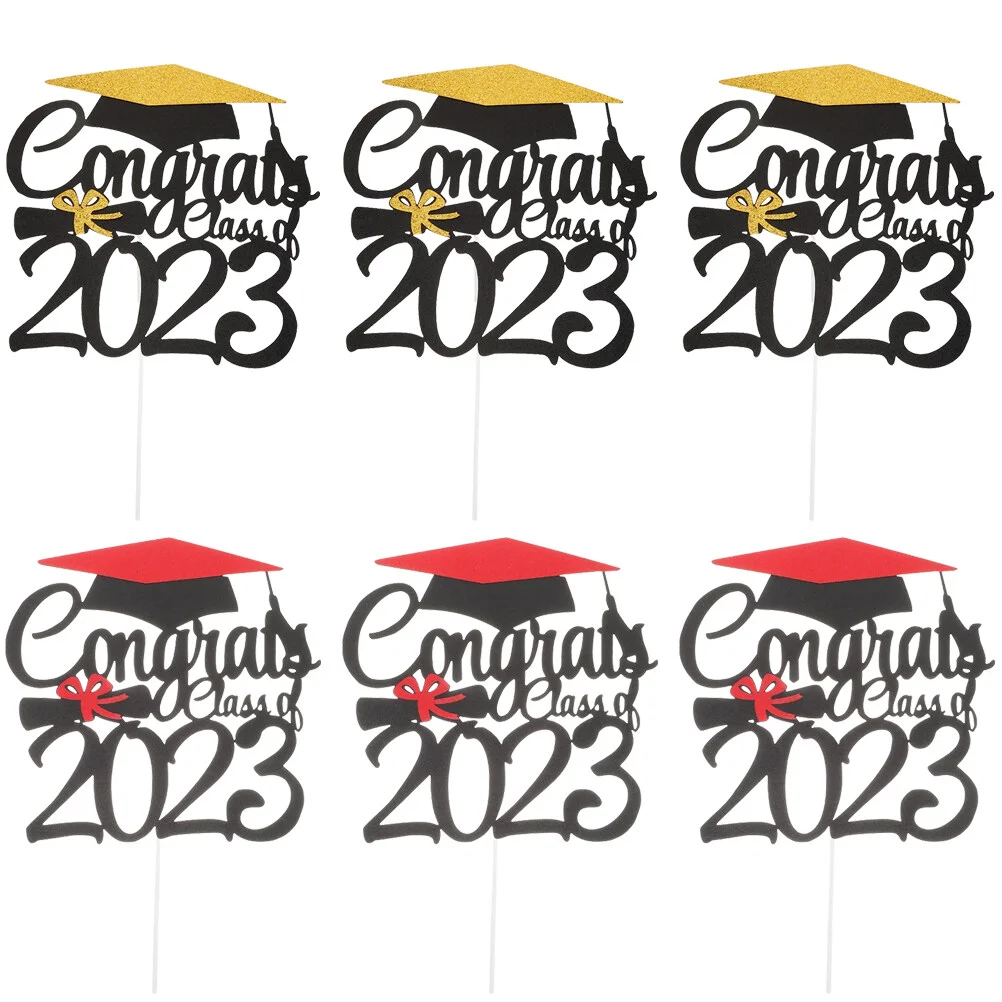 

Graduation Cake Inserts Decors Delicate Cupcake Topper Decorations Decorative Toppers Picks Cupcakes
