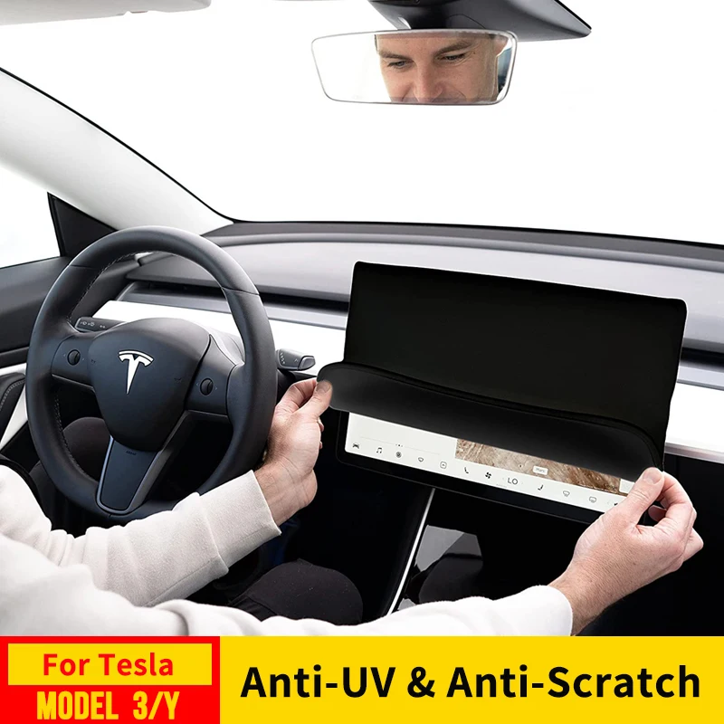 

For Tesla Model 3 Y Center Console Screen Protect Cover Display Protector Navigation Shield Sun Protection Car Accessories Dust