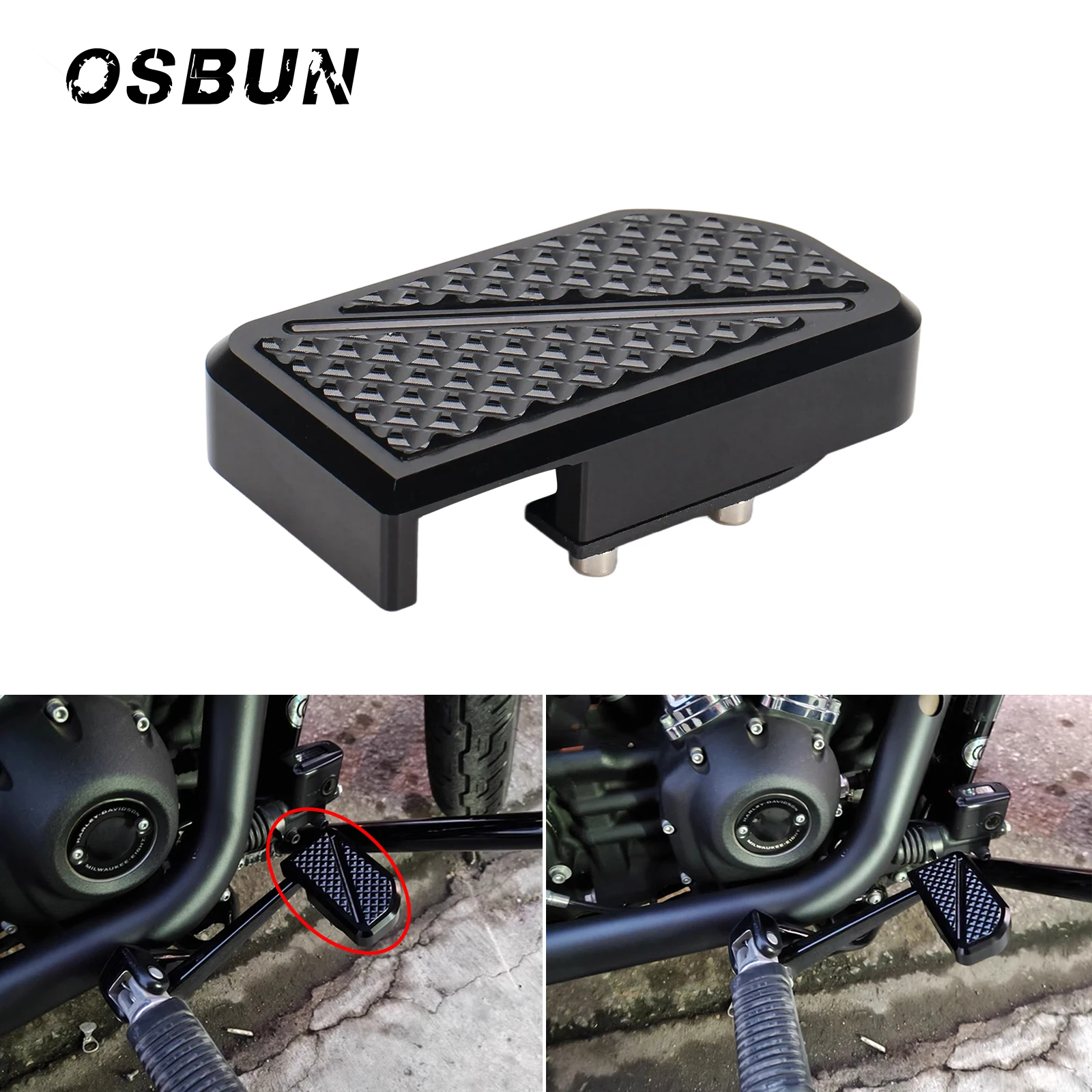 

1 шт., черная задняя педаль тормоза мотоцикла, увеличитель, удлинитель ножного тормоза для Harley Low Rider Softail Standard Street Bob FXBB