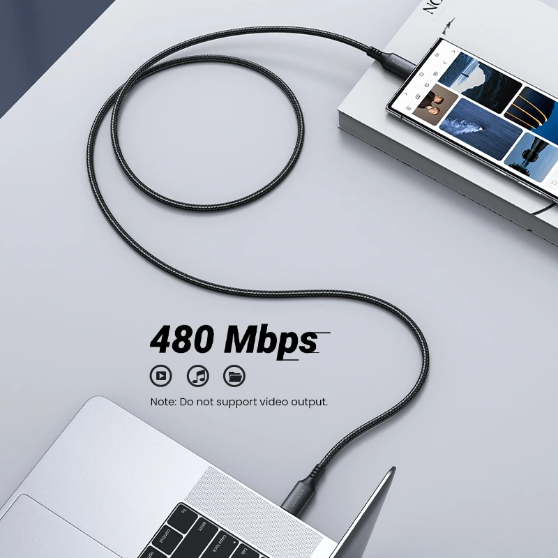 Кабель UGREEN 60 Вт 100 USB Type C на кабель для быстрой зарядки Macbook iPad Samsung Xiaomi шнур