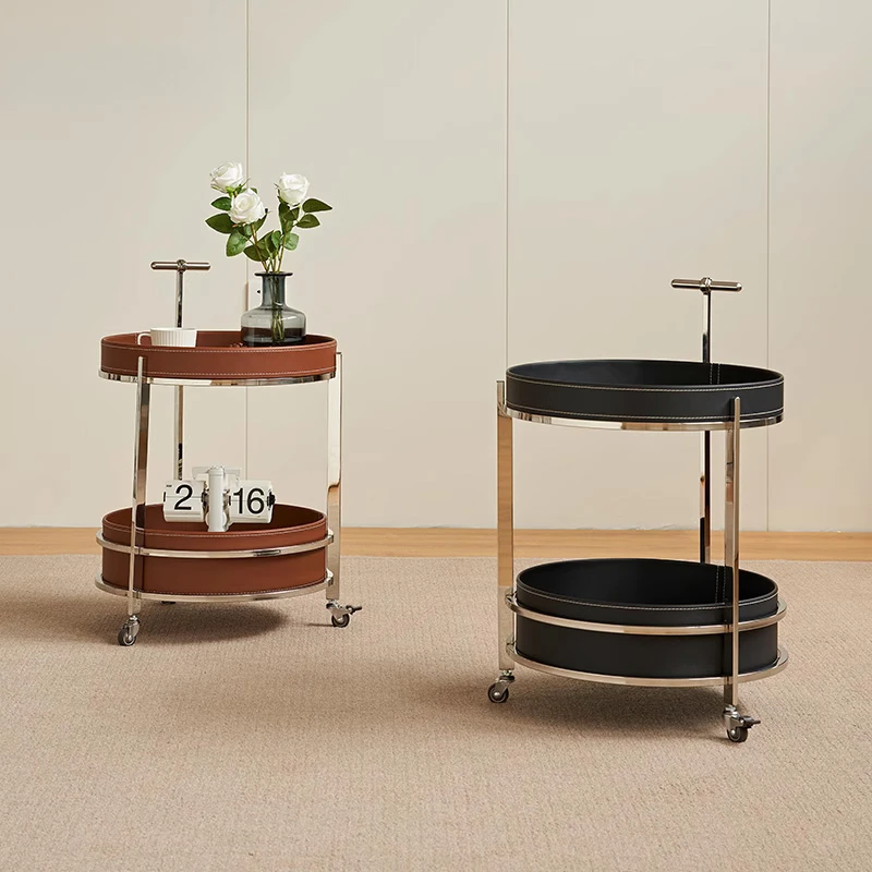 Многофункциональная тележка для гостиниц Двухуровневая Тележка из нержавеющей