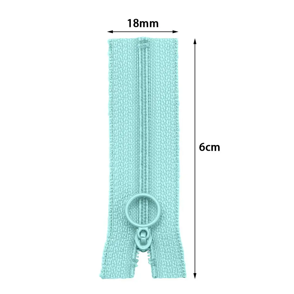 High Quality 6cm Round Head 20 Colors Mini Zipper Handmade Sewing Scrapbooking Garment Applique Doll Clothing Zippers |