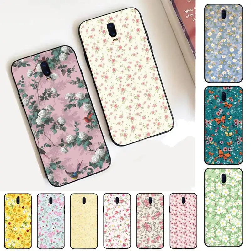 

Korea Style Cute Floral Phone Case for Vivo Y91C Y11 17 19 17 67 81 Oppo A9 2020 Realme c3