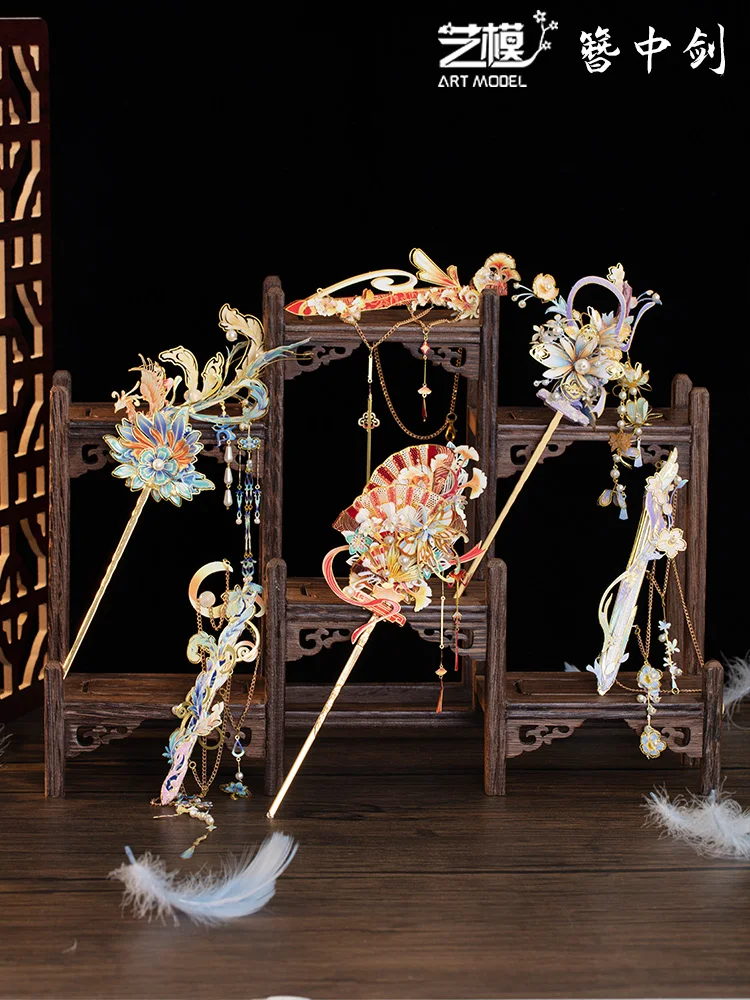 Художественная модель MU 3D металлический пазл меч в заколке наборы сделай сам