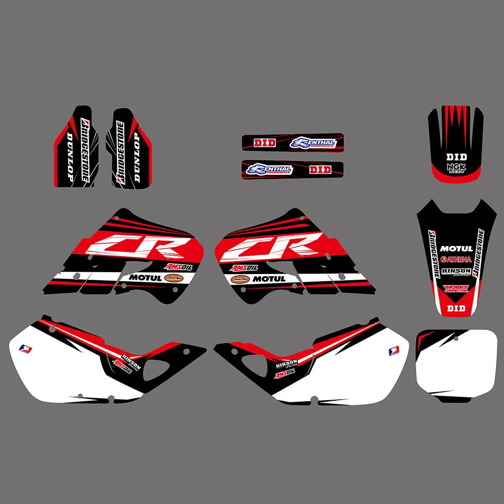 

Full Plastics Decals Graphics Backgrounds Stickers For Honda CR125 1998-1999 CR250 1997-1999 CR 125 250 Motocross Competition