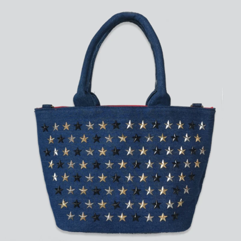 

Design Retro Women Handbag 2022 New Rivet Canvas bag rivet bag dumpling bag new portable Shoulder Messenger Bag