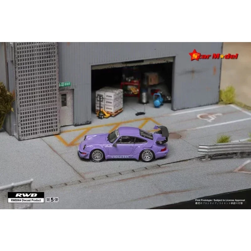 Звезда 1:64 RWB 964 GT Tail Violetta литая под давлением модель автомобиля сбор миниатюрных