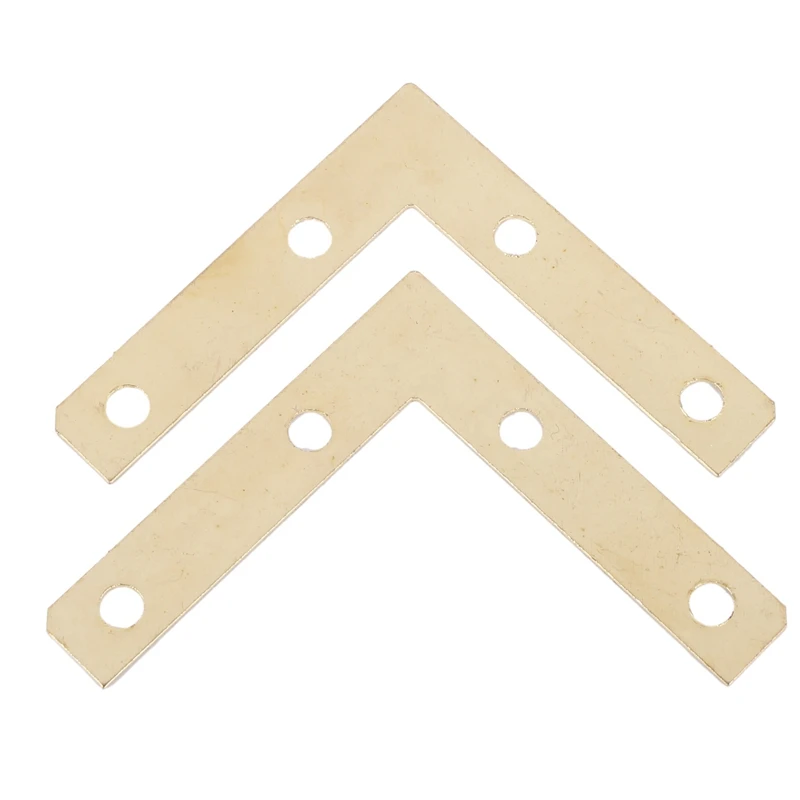 

JFBL Hot 60 Pcs 51Mm Flat Corner Right 90° Angle Bracket Repair Plate Fixing Brace