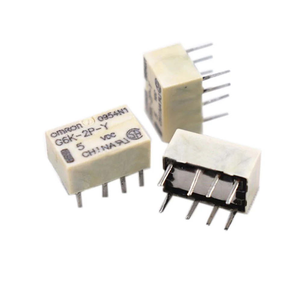 

2PCS/LOT relay G6K-2P-Y-3VDC G6K-2P-Y-5VDC G6K-2P-Y-12VDC G6K-2P-Y-24VDC 3V 5V 12V 24V 8pin 1A power relay