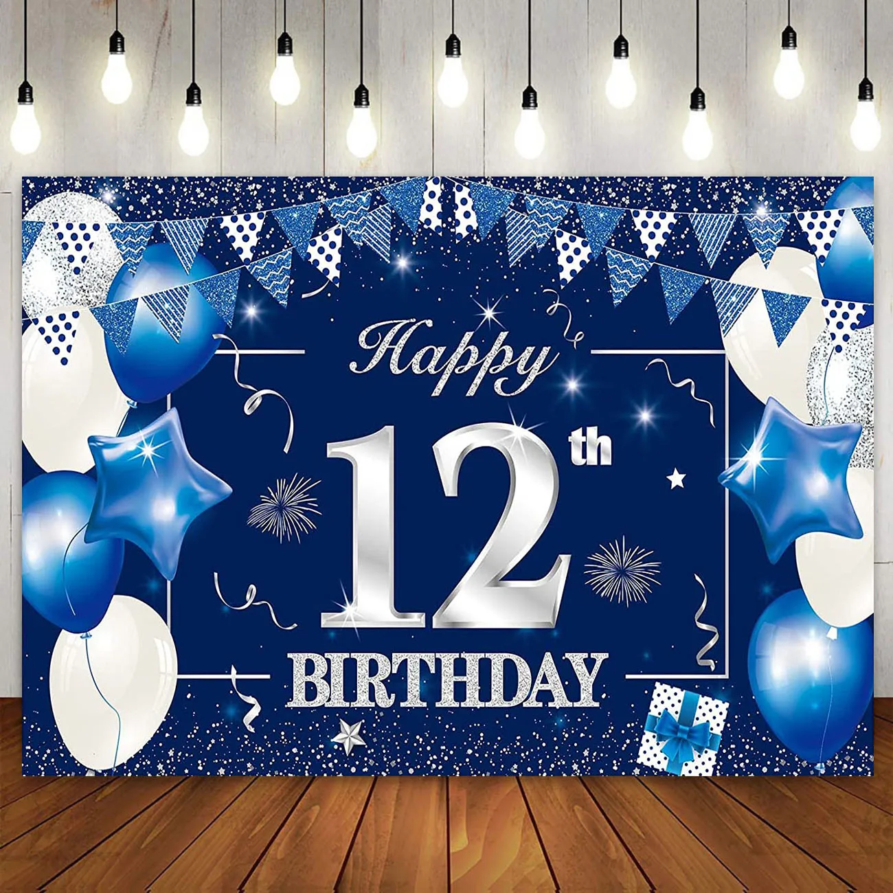 

Фотографический фон с надписью «С Днем Рождения» для мальчиков и девочек 12 лет