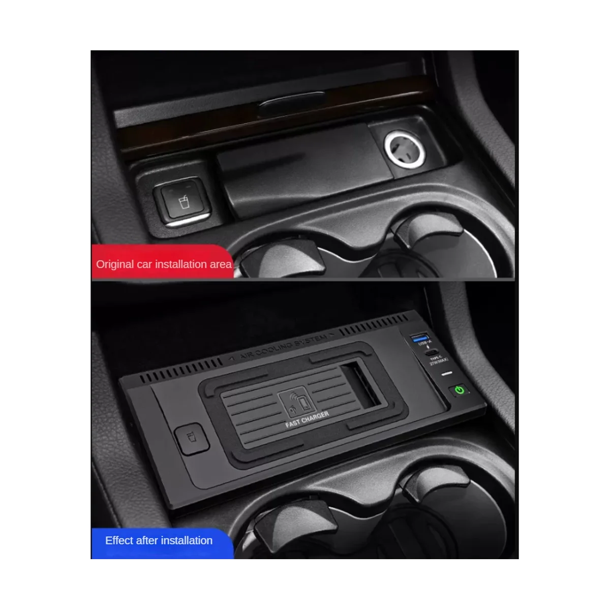 15 Вт автомобильное беспроводное зарядное устройство QI быстрое для телефона