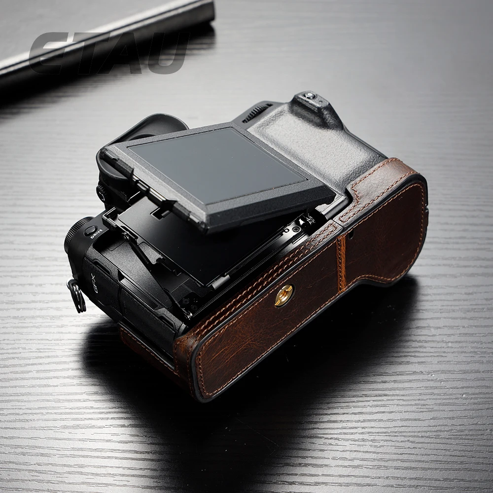 Чехол для Камеры ETAU GFX100S из натуральной кожи с ручкой полусумка Fujifilm GFX50SII боди |