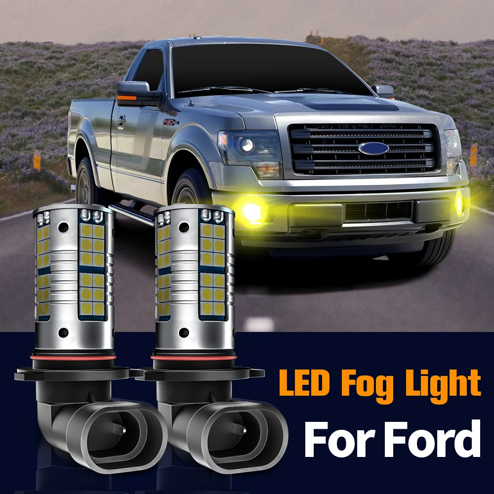 2pcs LED Fog Light Lamp Blub Canbus Error Free H10 9006 For Ford Galaxy Kuga 2 Expedition Explorer