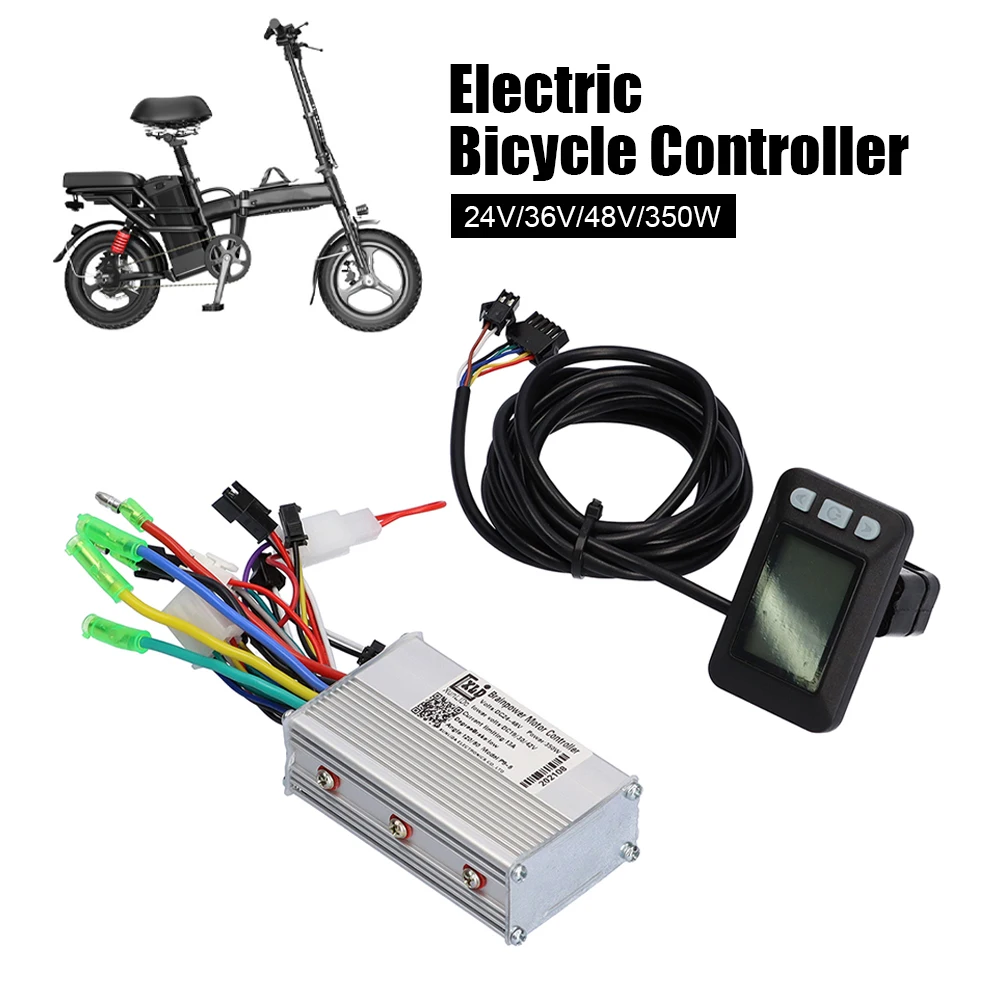 

Комплект бесщеточного контроллера 24 В/36 В/48 в 350 Вт с ЖК-метром для электрического велосипеда, электровелосипеда, электрического скутера, ак...