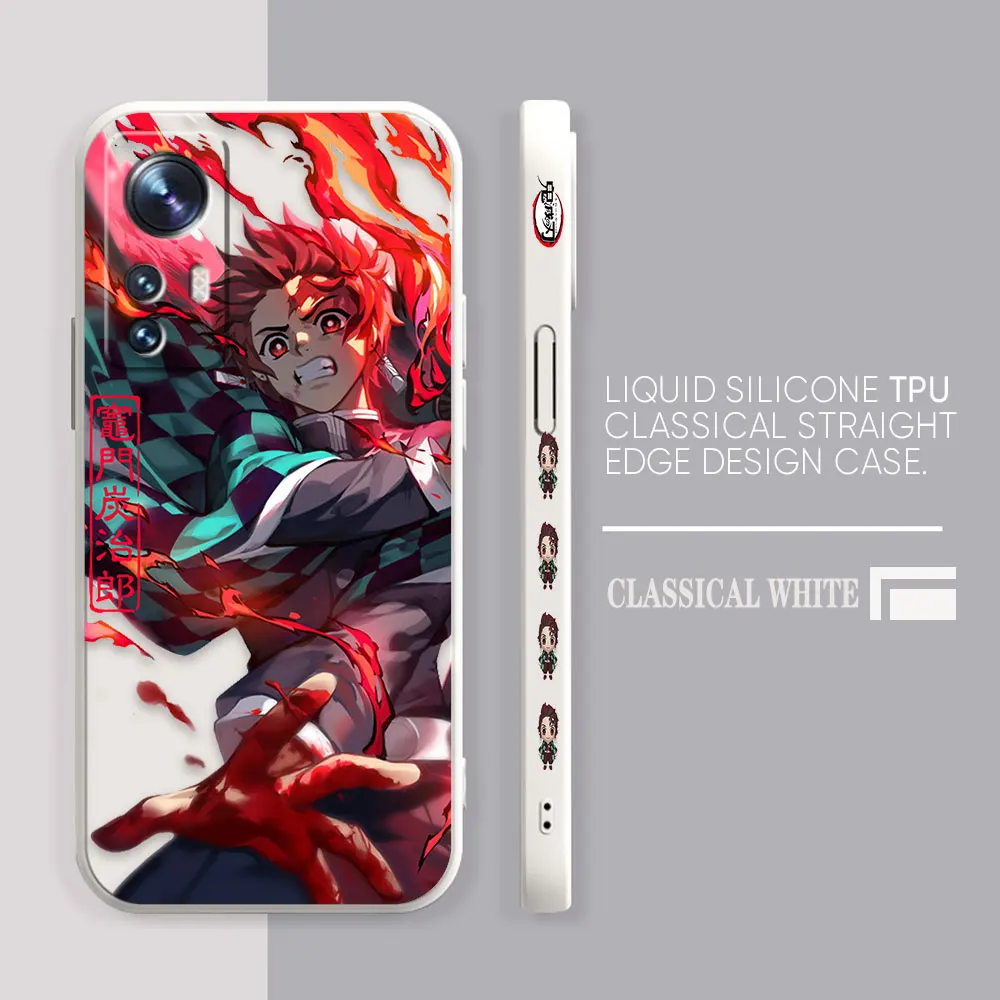 Phone Case For Xiaomi 13 12 12T 12S 11 11T 10 10S 9 Pro Ultra Lite Case Cover Funda Cqoue Shell Capa Anime Tanjiro Demon Slayer