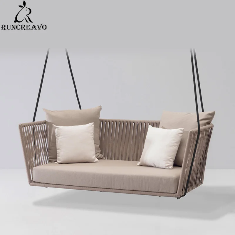 

New Pe Rattan Hanging Chair Swing Indoor Outdoor Adult Rocking Chair Sofa Nordic Balcony Swing Weaving Garden Furniture Sets