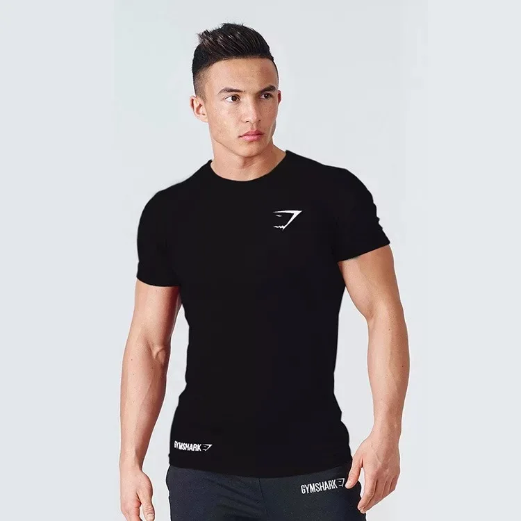 

PDD6912-Workout fitness men Short sleeve t shirt men thermal muscle bodybuilding wear compression Elastic Slim exercise clothing