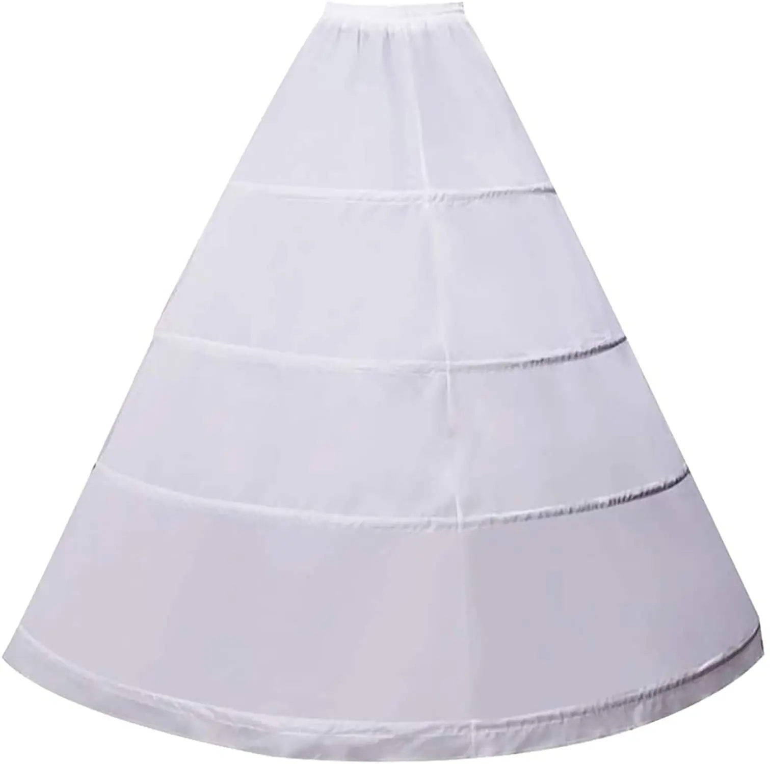 

Women's Petticoat with 4 Hoop A-Line Underskirt Crinoline Long Ball Gown Bridal Dress Wedding Petticoats White