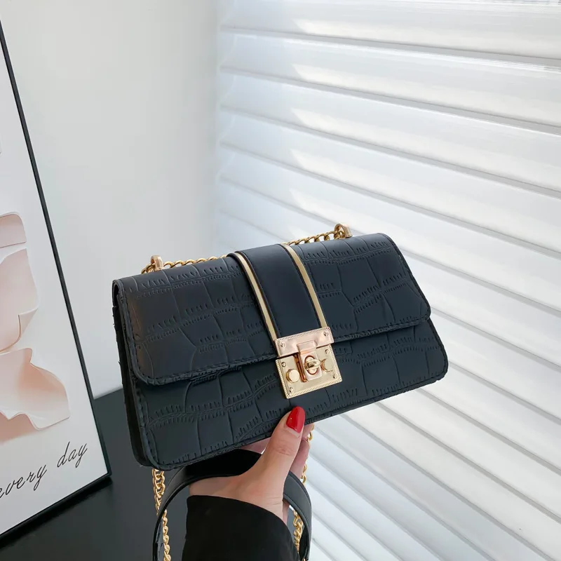 

Autumn Stone Prints Women's Bag Trend Chain Square Handbags Messenger Bags Female Luxury Crossbody Bags for Women Fashion Bag