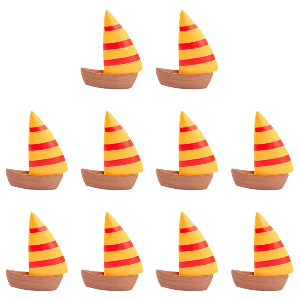 

Desktop Mini Figure Table Decor Realistic Figurine Miniature Sea Figurines Chic Landscaping Sailboat Vivid