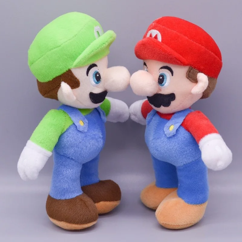 

25cm Super Mario Bros Game Anime Characters Luigi Plush Dolls Cute Figure Pendant Toys Stuffed Dolls Kids X-mas Birthday Gifts