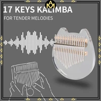 kalimba acrylic 17 key transparent thumb piano with tuning hammer gig kalimba case manual k01 c