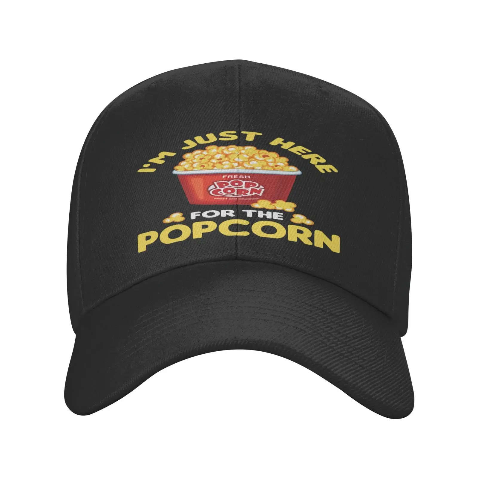 

I'm Just Here For The Popcorn Baseball Cap For Men Satin Cap Hat Male Men's Panama Hat Beanies For Women Hip Hop Caps Balaclava
