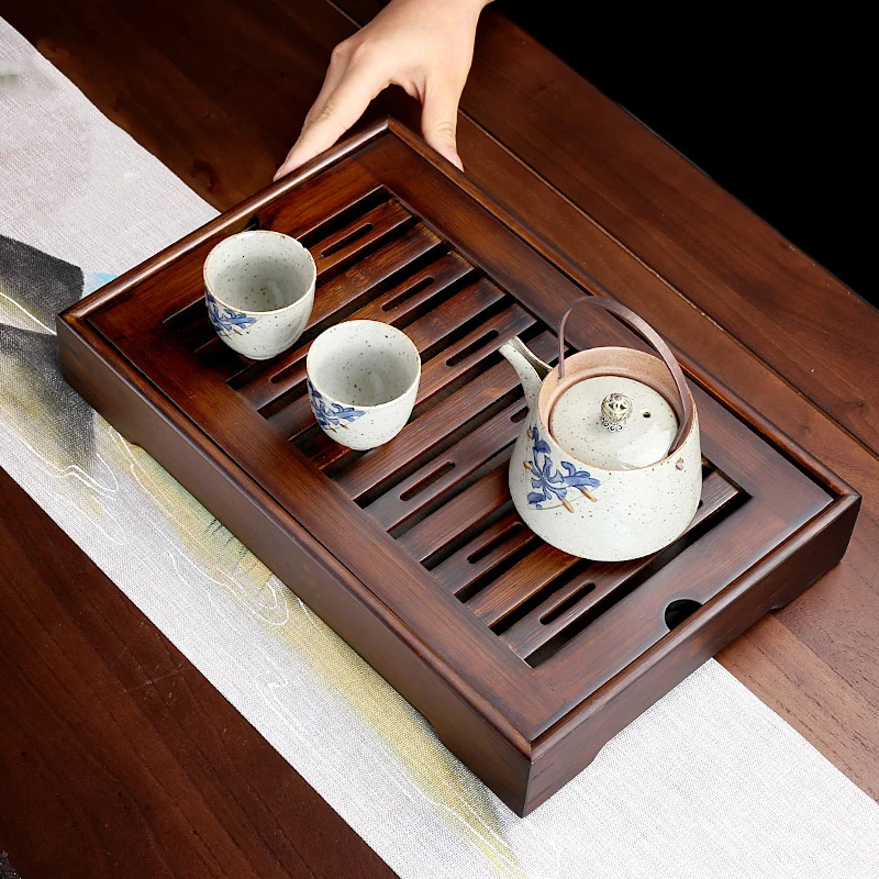 

Китайская деревянная чайная тарелка, дренажная тарелка для хранения воды, сухие пузырьки кунг-фу, сервировочный чайный поднос для церемонии, деревянные кухонные чайные подносы
